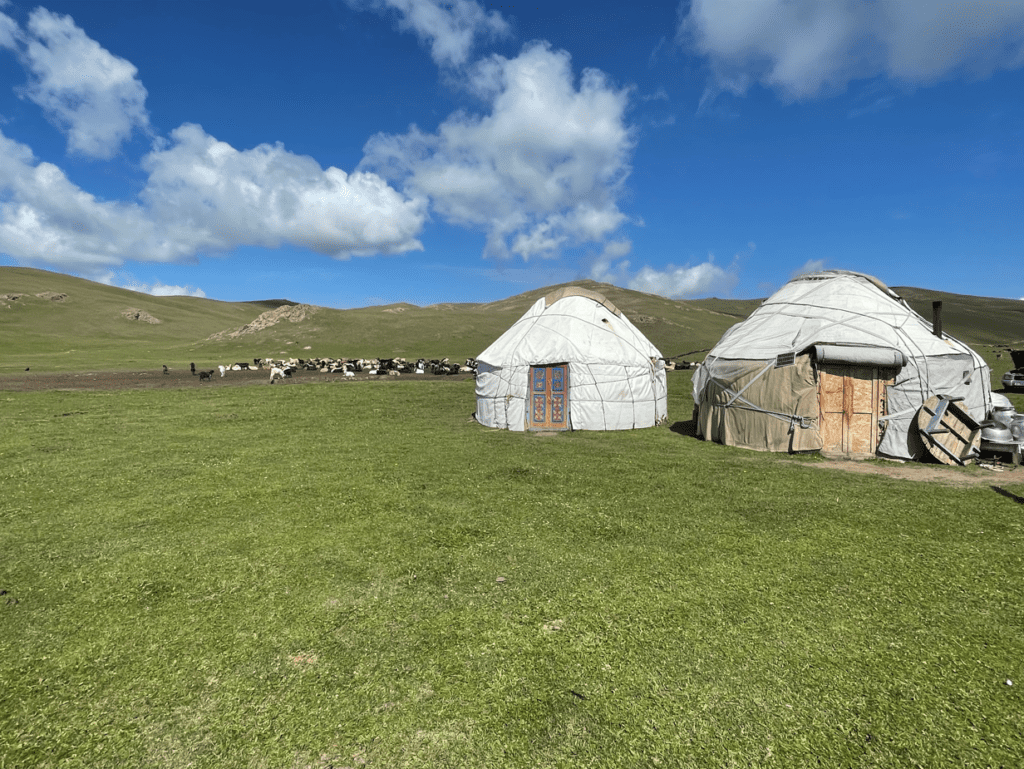 Le yurte in Kirghizistan