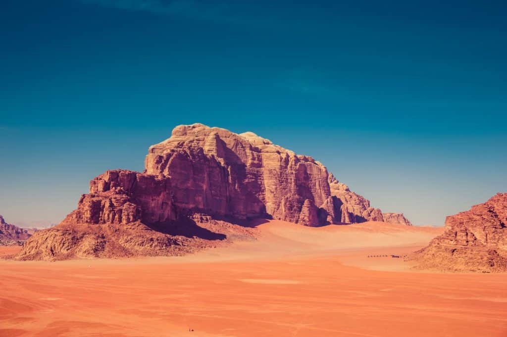 Wadi Rum, site du patrimoine mondial de l'Unesco en Jordanie